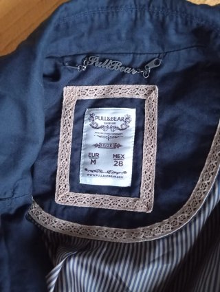 Gabardina Pull&Bear Azul Talla M