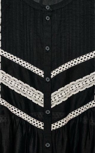 Camisa Zara bordada negra