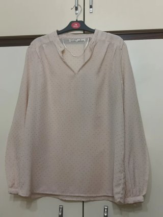 Blusa rosa perlas talla XL
