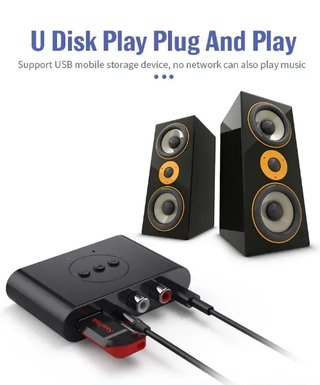 2 unidades Adaptador Receptor Audio Bluetooth NFC