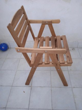 Silla de jardín de madera. Lote de 2