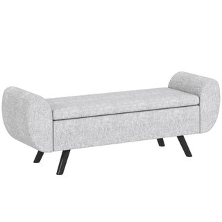 Banco Contenedor de Cama con Brazos en Tela,