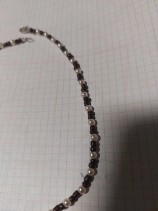 Gargantilla cuentas y perlas bisutería