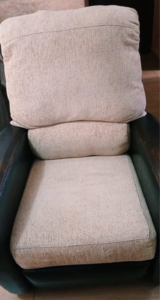 Sillón de descanso tela y piel
