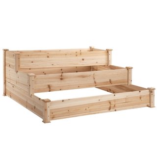 Cama para Huerto Elevado de 3 Niveles en Madera Na