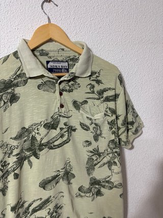 Polo Koala Bay Estampado Tropical Verde Talla L