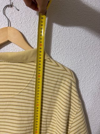Polo Dockers Rayas Amarillo Pastel 100% Algodón