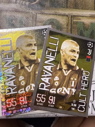 Cromo de fútbol Ravanelli Cult Hero