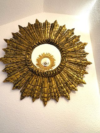 ESPEJO SOL DE MADERA VINTAGE