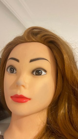 Cabeza Maniquí Peluquería con Pelo Natural