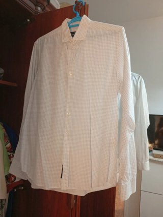 Camisa FORECAST Slim Fit Estampada Azul Talla L