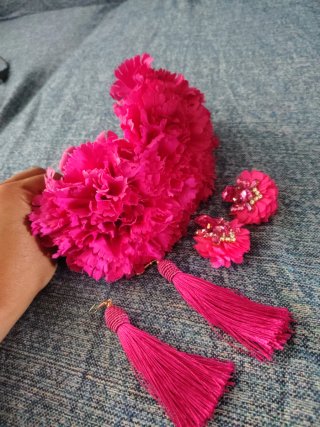 Conjunto Flamenca: Flor y Pendientes