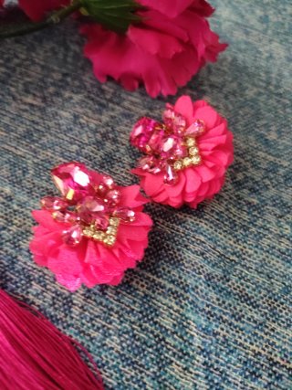 Conjunto Flamenca: Flor y Pendientes
