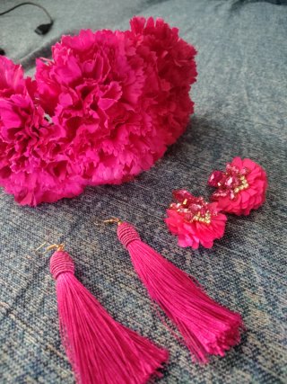 Conjunto Flamenca: Flor y Pendientes