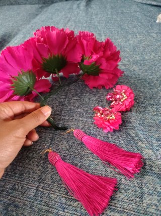 Conjunto Flamenca: Flor y Pendientes