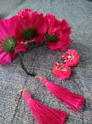 Conjunto Flamenca: Flor y Pendientes