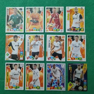 Lote cartas Adrenalyn XL fútbol Panini Valencia CF