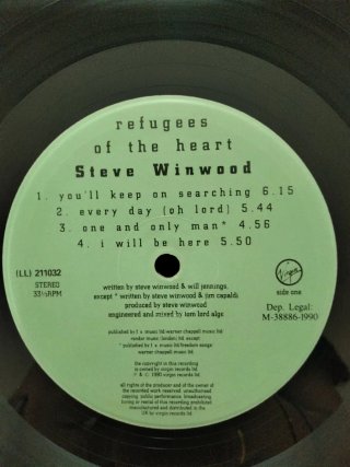Vinilo LP Steve Winwood - Refugees of the Heart