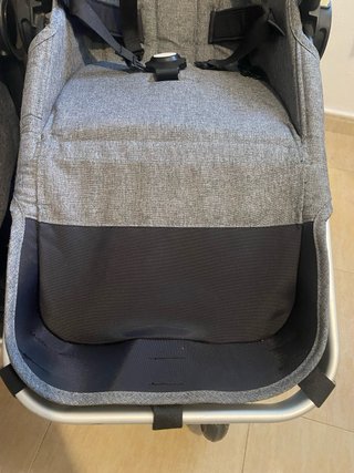 Carrito Gemelar Bugaboo Rojo y Gris 2sillas y cuco