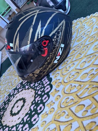 2 Cascos Moto NZI Negro/Dorado