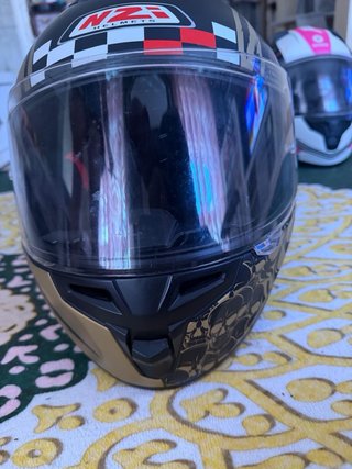 2 Cascos Moto NZI Negro/Dorado