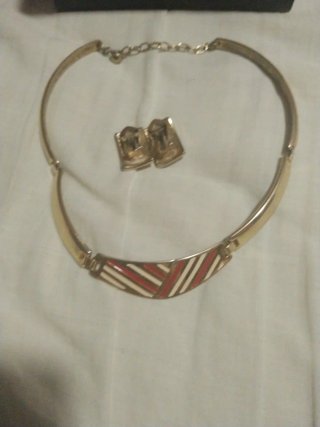 Conjunto Vintage Gargantilla y Pendientes