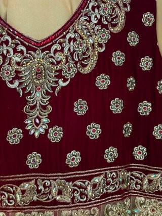 Vestido de fiesta bordado