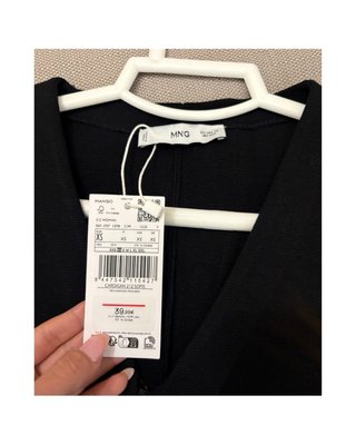 Cardigan Mango Negro Talla XS
