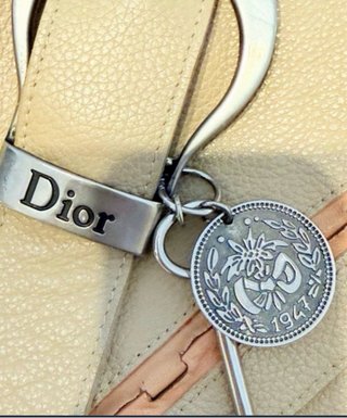 Borsa Dior Beige in Pelle