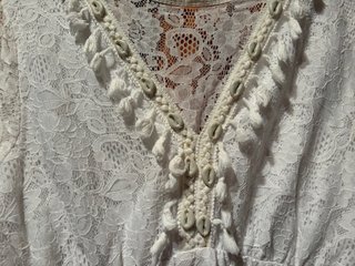 Vestido blanco ibicenco talla única