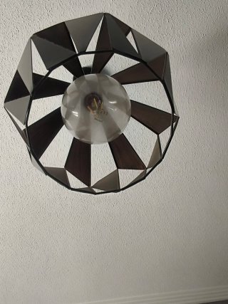 Lámpara de techo geométrica negra