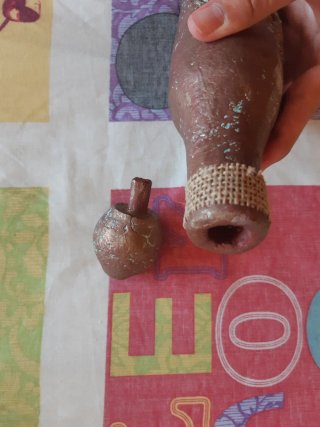 Jarra artesanal decorada