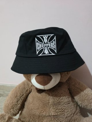 Cappello Bucket West Coast Choppers Nero Ricamato