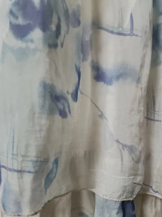 Vestido Verano Flores Azul Blanco
