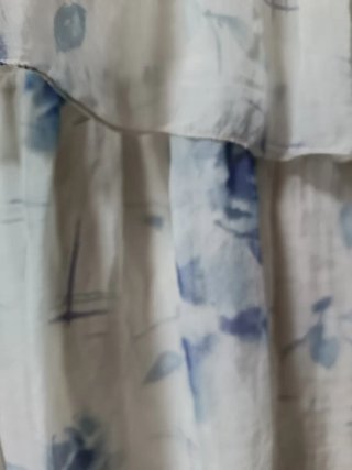 Vestido Verano Flores Azul Blanco