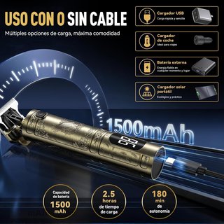 Máquina Cortapelo Profesional Inalámbrica Oro