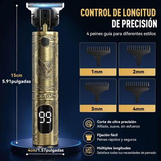 Máquina Cortapelo Profesional Inalámbrica Oro