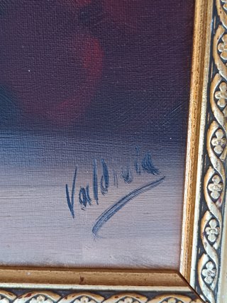 Pintura al óleo Flores de Valdivia