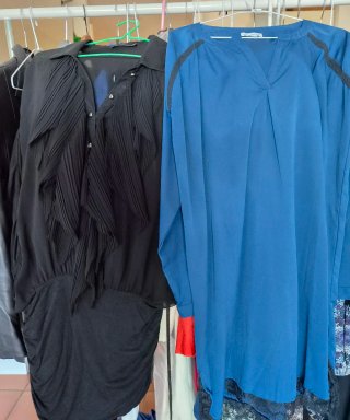 Vestidos Mujer Negro y Azul Talla Única