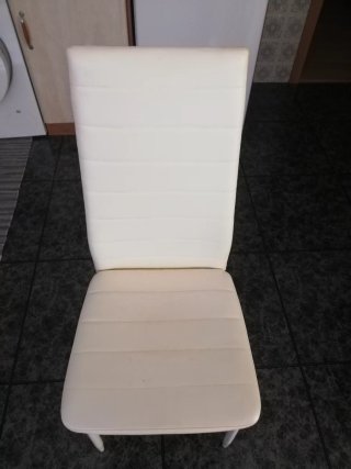 Juego de 4 sillas de cocina blancas