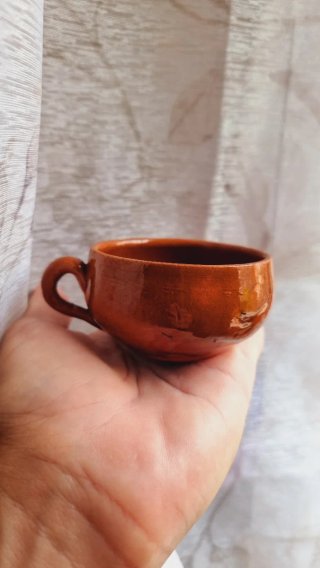Set de 4 cazuelitas de barro vintage