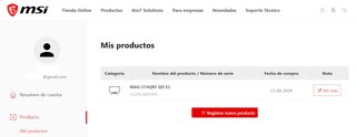 MSI MAG 274QRF QD E2 - 27" 1440p 180Hz Como nuevo