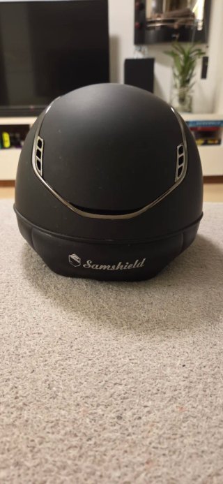 Casco Hípica Samshield Shadowmatt Negro Infantil