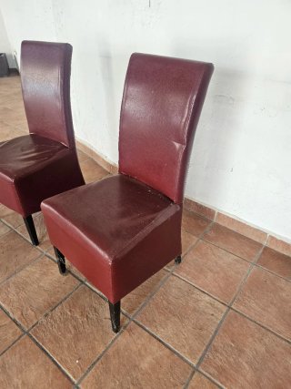 2 Sillones Piel Sintética Marrón