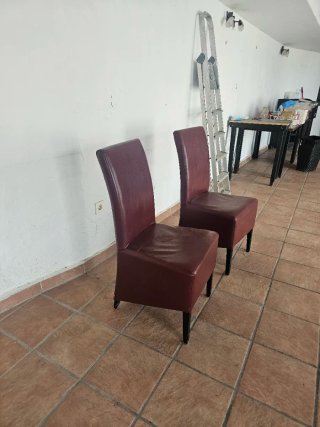 2 Sillones Piel Sintética Marrón