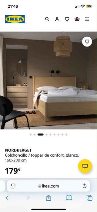 Topper Colchón Ikea Nordberget 160x200cm