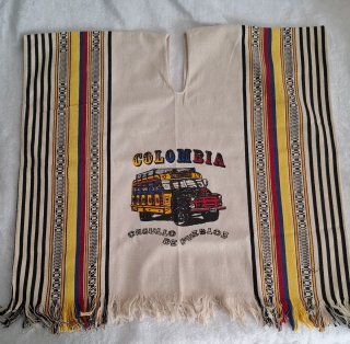 Poncho Colombiano Multicolor Talla Única