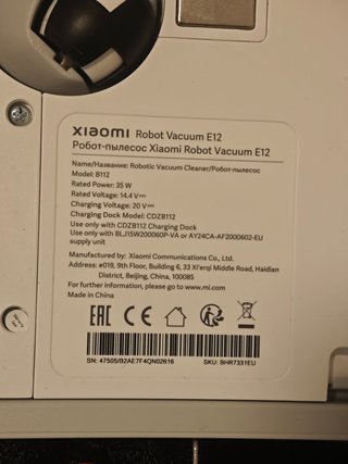 Aspirador Robot Xiaomi E12 Novo