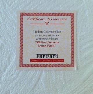Monedas plata Ferrari