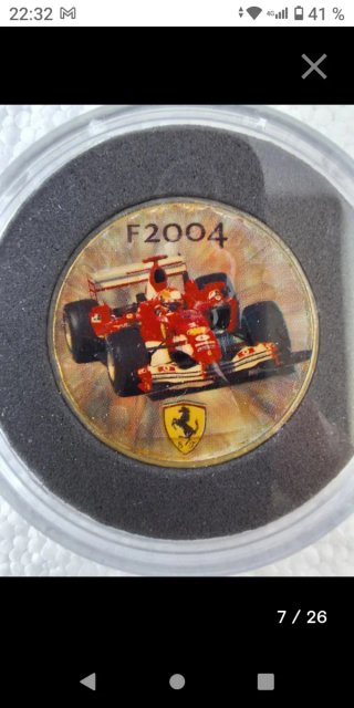 Monedas plata Ferrari